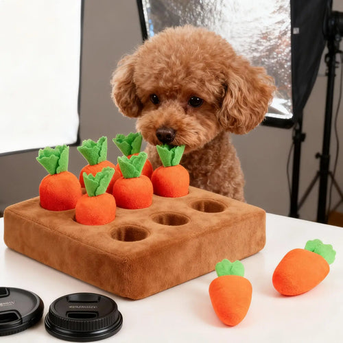Carrot snuffle mat for dogs
