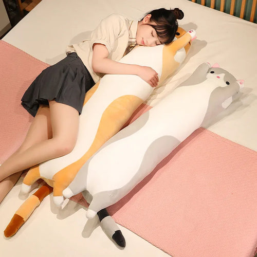 Cuddle Cat Long Plush Pillow