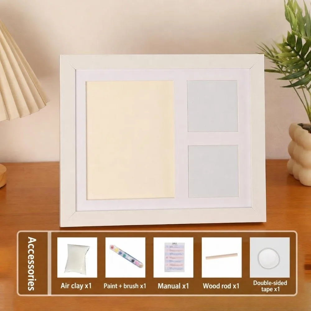 Pet paw print keepsake frame kit