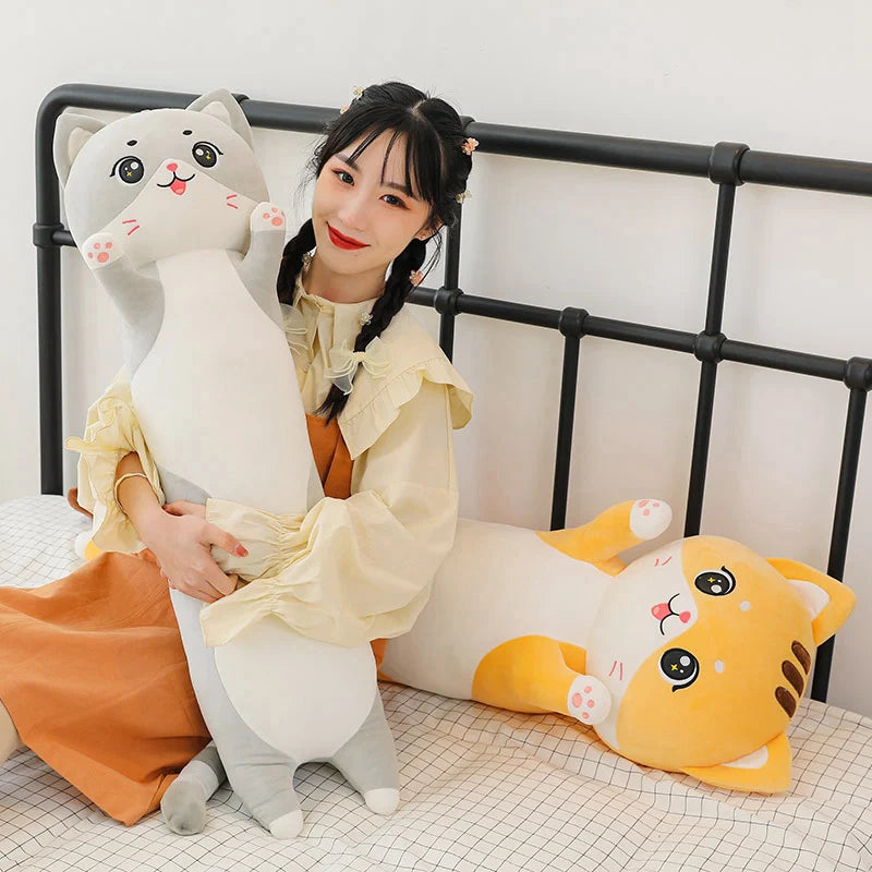 Cuddle Cat Long Plush Pillow