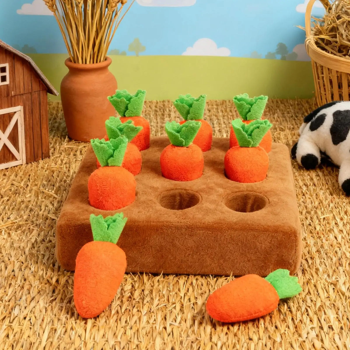 Carrot snuffle mat for dogs