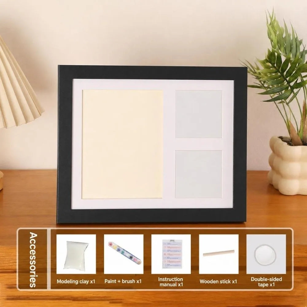 Pet paw print keepsake frame kit